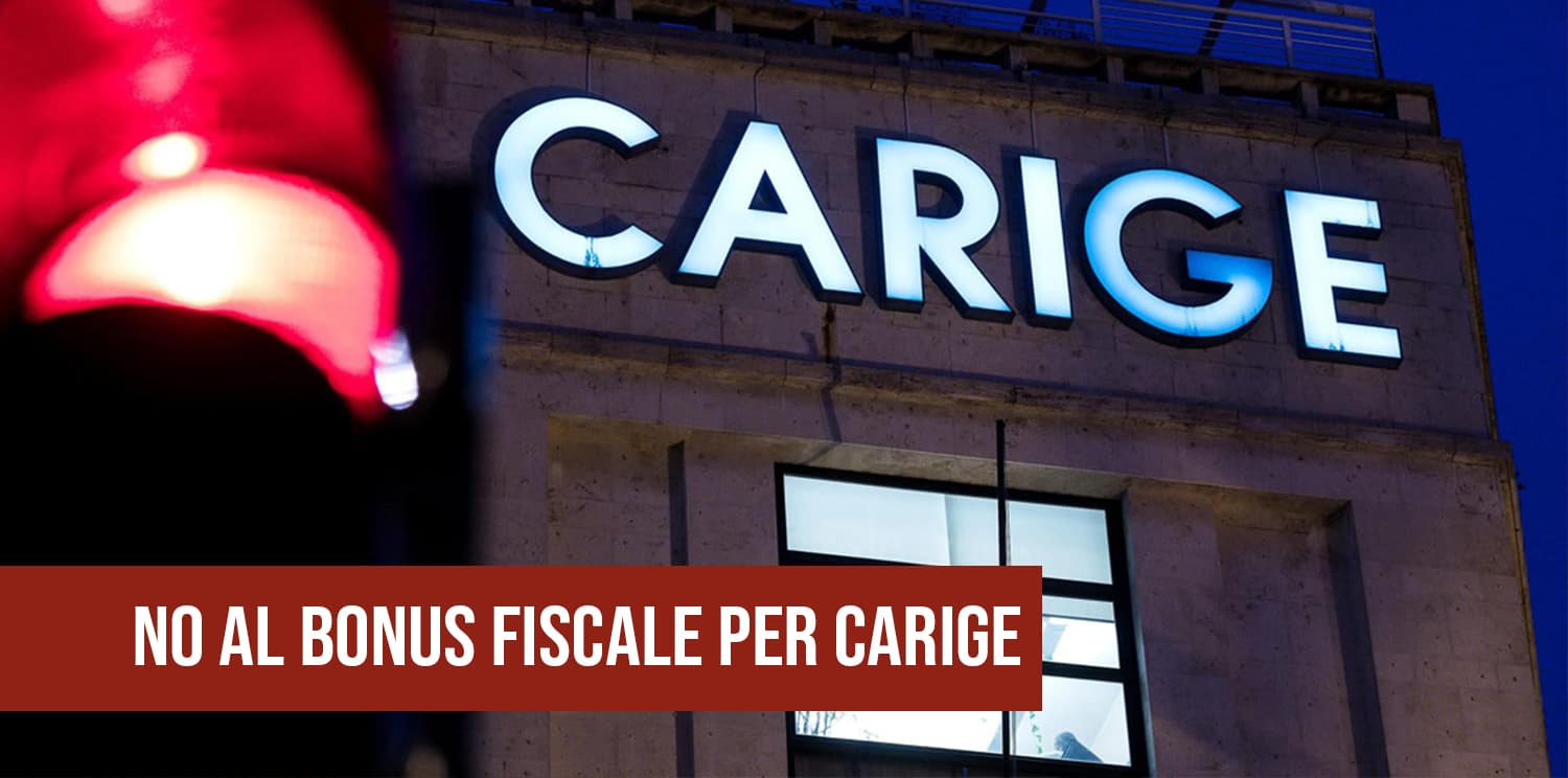 No al bonus fiscale per Carige